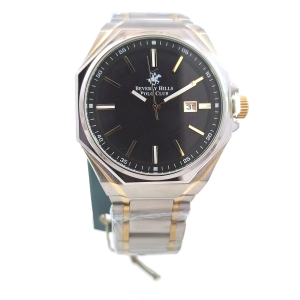 Beverly Hills Polo Club Mens Two-Tone Integrated Bracelet Watch (BP3544X.250)
