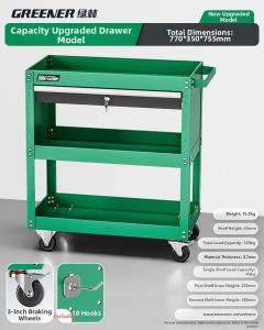 Multi-functional Mobile Maintenance Tool Cart with Casters