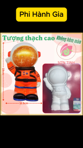 Tượng thạch cao Phi hành gia M72 (Không kèm màu) Bé Tô Màu Tô Tượng decor