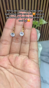 ANTING DESST PERMATA SATU GOLD TERBUAT DARI BAHAN KOIN LOGAM 1991-1992 ANTI KARAT