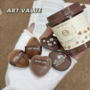 Dorisna 5Pcs Mini Powder Puff Set Cute Coffee Cup Fingertip Makeup Sponge Wet and Dry Use Soft Skin-friendly Cushion Puff