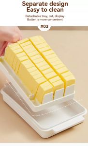 (SG Ready Stock) Yum Yum Butter Cutter Butter Container Bread Butter Cutter Cube Butter Mould Butter Divider Butter Slicer Cutter
