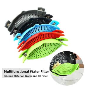 Multifunctional Silicone Drain Basket Kitchen Tool for Washing Vegetables And Fruits Home Use Drainage Device Edge Board