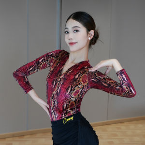 conny | Trang Phục Nhảy Rumba Cổ V Dài Tay Có Fringe