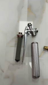 ชุดด้ามจับ+มือบีบ สแตนเลส 1/4"(2หุน) ชุดหม้อลม ใช้กับเครื่องพ่นยา767 สแตนเลสอย่างดี หนา พร้อมส่ง