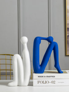 Modern Minimalist Ceramic Figure Bookends Living Room Display Cabinet Creative Home Decorations Sample Room Ornament Sample