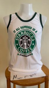 เสื้อกล้าม สกรีนลายสตาร์บัคส์