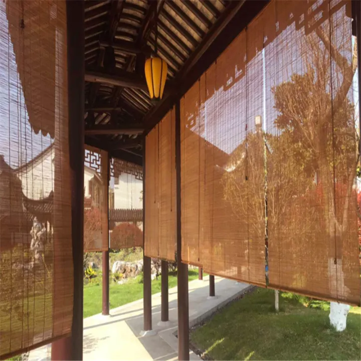 Waterproof Mold Proof Painted Bamboo Roller Shutters Outdoor Balcony ...