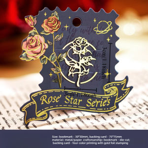 1pcs Rose Metal Bookmark Classical Chinese Style Retro High-end Exquisite Souvenir Creative Stationery Gift for Students