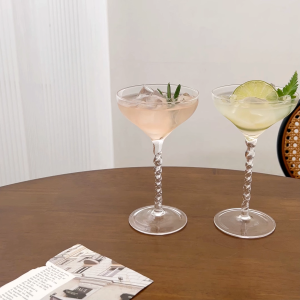 Creative Blue Glass Spiral Dish Glass Home High Appearance Level Niche Glass