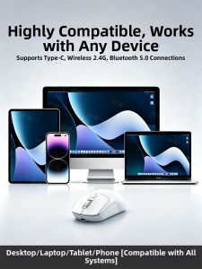 EPOOSUO | Chuột Không Dây M4 Im Lặng Bluetooth cho MacBook Sạc Type-C