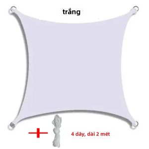 Mái Che Hình Chữ Nhật Chống Thấm Màu Be Chống Tia UV 95% Chất Liệu Vải Oxford Dùng Cho Sân Vườn Hiên Nhà Hồ Bơi Ngoài Trời