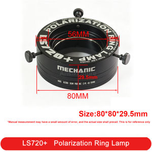 MECHANIC LS720+ Anti-Reflection Microscope Polarized Ring Light Stepless Dimmable 72 LEDs  for PCB Soldering Electronics TOOL