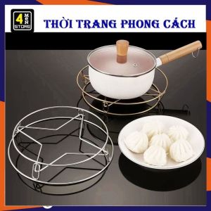 Đế Lót Nồi Xoong Cách Nhiệt INOX Hình Ngôi Sao Khay INOX Lót Nồi Không Gỉ 2 Mặt Tiện lợi - Rế Giá Hấp Vỉ Hấp Xửng Để Kê Nồi
