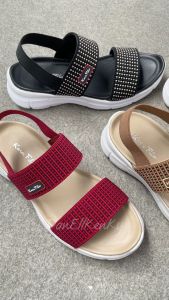 Sandal Sporty Casual Wanita KaraFilo DECCA Cream Sepatu Sandal Santai Elastik Kara Filo