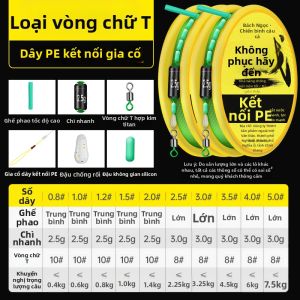 JUQINWANG | Bộ Dây Câu Cá Cạnh Tranh Bền PE Được Củng Cố Đã buộc sẵn