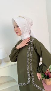 KIRANA DRESS - Gamis Ceruty Polos Mix Full Furing Premium Elegan Wudhu Friendly