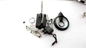 COD Taffware Alat Pegangan Solder Penjepit PCB Kaca Pembesar Dudukan Lampu Led