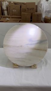 CENTRAL STONE Brazilian Natural Marble Coffee Side Table Dia45cm -Blue Crystal
