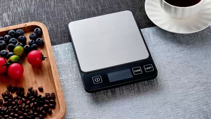 hardware tools shopแบบใหม่บางเฉียบ10 กิโล รุ่นใหม่ ของแท้ มีระบบทดน้ำหนัก เปลี่ยนได้ถึง 7 หน่วยตวง เครื่องชั่งอาหาร1g/10kg