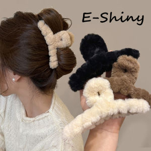 Korean Style Plush Autumn Winter Hair Claw Women Elegant Faux Fur Hairpins Barrette Crab Headwear Hair Clip Accessories