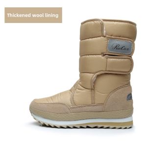 Snow Boots Women Winter Cotton Shoes Fleece-lined Thickened Womens Shoes Waterproof Non Slip Knee Socks Winter Korean Style Snow Boots