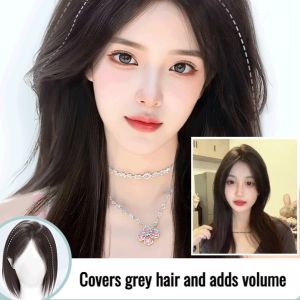 Lightweight thin breathable female eight bangs high skull top natural realistic hair replacement