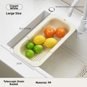 AMU·PIGGY | Sink Drainer Rack Vegetables Fruits Filter Extendable