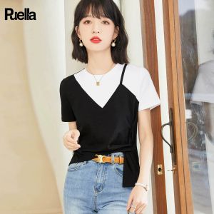 puella | Two Tone Round Neck Fashion T-Shirt