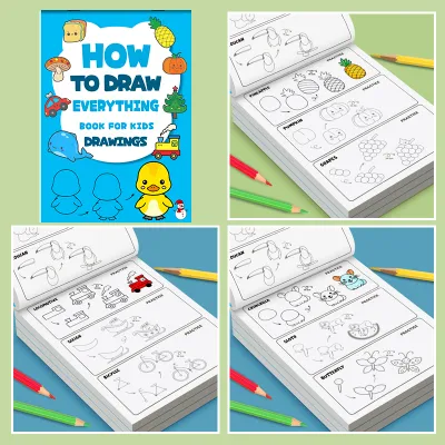 Art Learning Book for Kids - How to Draw Everything with Simple Steps Boost Creativity & Drawing Skills