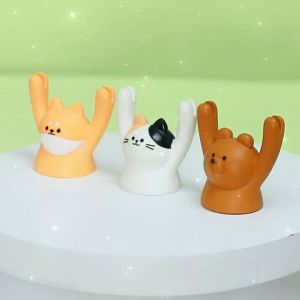 5 PCS Giá đỡ thẻ hoạt hình nâng tay ghi chú kẹp tay lên giá đỡ thẻ kinh doanh để bàn trang trí vi phong cảnh đồ trang trí