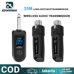 BOMGE microphone guitar UHF wireless transmission system plug and play anti-interference. Suitable for 6.35 interface to wireless use electronic musical instrument receiver