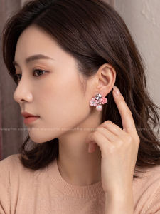 PINK EMPRESS | Delicate Luxe Pink Flower Earrings