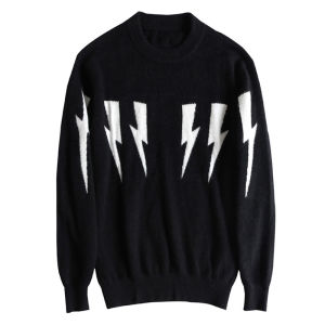 Cashmere Sweater Mens 100 Pure Cashmere Autumn and Winter round Neck Pullover K-style Loose Jacquard Knitting Woolen Sweater Sweater Mens Fashion