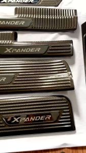 Ốp Bậc Cửa Nẹp Bước Chân Chân Trong Ngoài Xe Xpander 2023-2018 Mẫu Vân carbon cao Cấp