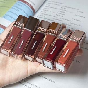 Tabung Persegi Cermin Wajah Lip Glaze Tahan Lama Kelembaban Non Stick Cup Lip Glaze -🌹Tamia