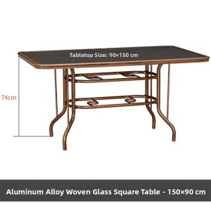 ZIYE | Weatherproof Sun-Resistant Outdoor Purple Leaf Woven Table