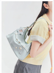 TOUTOU | Star Pattern Large Capacity Soft Commuter Hobo Crossbody Bag for Women