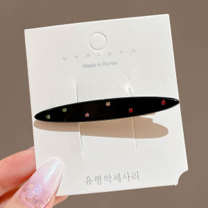 NING ZHOU | Colorful Crystal Acetate Duckbill Clips for Womens Forehead Bangs