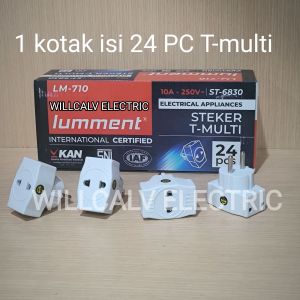 1 kotak 24 pc T multi LUMMENT ST-6830 Terminal kuningan / Steker T multi LUMMENT ST-6830 terminal kuningan / tee multi lumment ST-6830