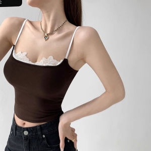 Chantilly Sweety Ballet Lace Trimmed Tank Top Womens Pure Desire Summer Spicy Girl Outerwear Short Base Shirt