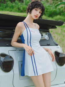 Conservative Sporty Womens Swimsuit Sweet Style Belly Covering Slimming Girl Swimwear Separate Fairy Look Nylon Spandex