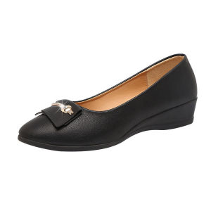 IELGY Korean version of beanie shoes womens 2024 new flat mules wedge mom work