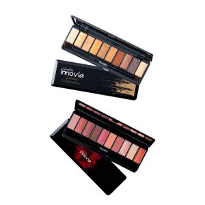 กิฟฟารีน อินโนเวีย อาย คอลเลคชั่น พาเลตต์ 10 เฉดสี น้ำตาลทอง/ชมพู เนื้อแมทท์ พิกเมนต์แน่น ติดทนนาน