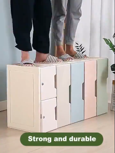 Drawer Cabinet for Clothes Space-saving Storage Organizer Cabinet Thickened Plastic Durabox Cabinet Drawer with Lock and Wheel