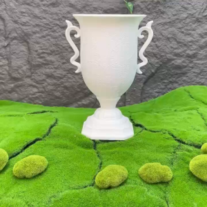 Bộ 02 Chậu Ly Cúp Bông Hồng 17x28cm Màu Trắng Nhựa Dày Đẹp