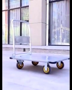 Hand Trucks Trolley Load 600KG Heavy Duty Push Cart Steel Foldable Multifunctional Grocery Cart Rubber Wheel Mute