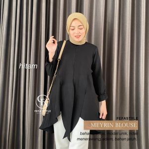 Blouse Simple / Atasan Polos Lengan Panjang - Meyrin By Fefa Style