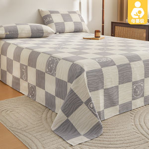Thickened Pure Cotton Linen Bed Sheet Single Piece Rough Cloth Duvet Cover Pillowcase for Students Dormitory All Seasons Use