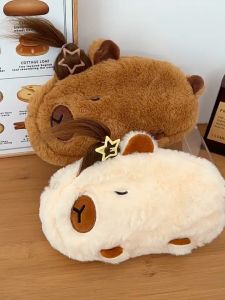 (SẴN HÀNG CÓ ẢNH THẬT) Hộp đựng bút vải bông tóc dài lông xù Capybara ngộ nghĩnh